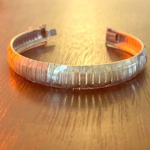 Unique Pattern Wide 925 Sterling Silver Bracelet